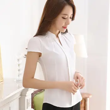 Šifon Bluze 2021 Nove Ženske Majica Fashion Priložnostne Dolgo sleeved Šifon Majica Elegantno Vitek Barva Plus Velikost Blusas 861B 25