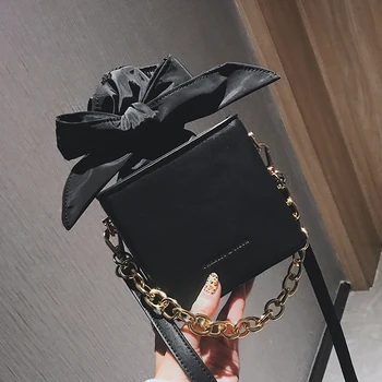 Ženske Oblikovalec Torbici 2019 Moda New Visoke kakovosti PU Usnja Ženske Tote vrečko Lok Verige Ramenski Messenger bag Mini Box vrečke