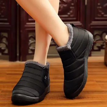 ženske pozimi škornji 2021 antiskid dnu nepremočljiv sneg škornji ženske trdna športna obutev ženska toplo čevlje dame plus velikost