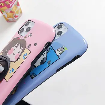 Živahen Stran Ghibli Miyazaki Anime Kaonashi chihiro Totoro primeru Telefon Za iPhone 11 Pro MaX XR XS Max X 8 7 Pokrov Grip držalo